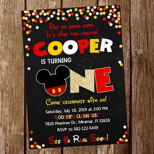 Invito di Topolino Invito di Topolino Compleanno di Topolino Compleanno di Topolino Festa di Topolino Festa di Topolino Invito di Topolino