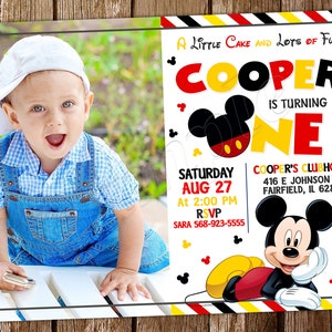 Invitación de Mickey Mouse Invitación de Mickey Cumpleaños de Mickey Mouse Cumpleaños de Mickey Fiesta de Mickey Mouse Fiesta de Mickey Invitación de Mickey Mouse