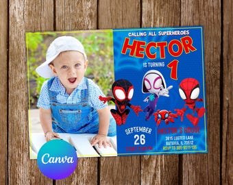 Spidey and his Amazing Friends Invitation Spidey Invitation Spidey Birthday Invitation Spidey Party Spidey Editable Invitation