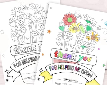 Teacher Appreciation Week, Printable Teacher Appreciation Gift, Thank You Coloring Pages School Kids Teacher Gifts, Instant Digital Download