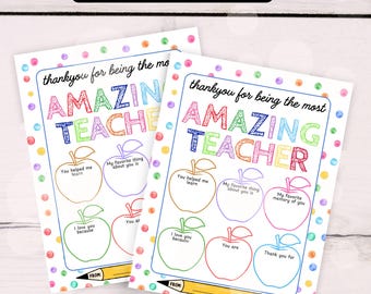 Lehrer Wertschätzung, druckbare Lehrer Wertschätzung Woche Geschenk, danke Lehrer Geschenke Malseiten Schule Kinder, sofortiger digitaler Download