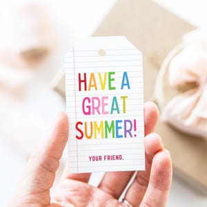 Etiqueta editable para el último día de clases, etiquetas de regalo de agradecimiento para el maestro de fin de año, plantilla imprimible de recuerdo de fiesta de verano, descarga digital instantánea, hazlo tú mismo