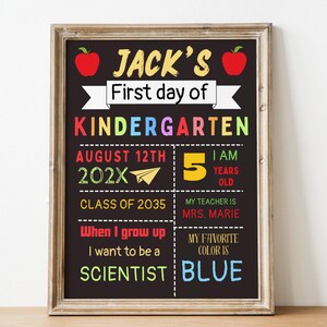 EDITABLE Chalkboard Back to School Sign, First Day of School Sign, Last Day of School Sign, School Keepsake Signs Prop, Instant Download DIY