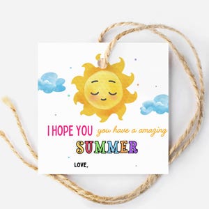 EDITABLE Hope Your Summer Bubbles With Fun Gift Tag Template Printable End of School Year Tags, Bubbles Preschool Tags, Instant Download DIY