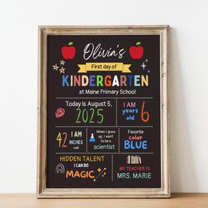 EDITABLE Chalkboard Back to School Sign, First Day of School Sign, Last Day of School Sign, School Keepsake Signs Prop, Instant Download DIY