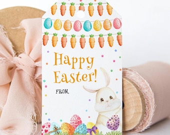 EDITABLE Teacher Easter Gift Tags, Easter Basket Gift Tag, Teacher Appreciation Tag, Easter School Favor Treat Tag, Classroom Favors DIY