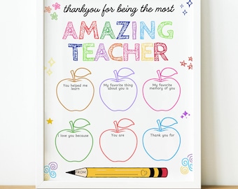 Teacher Appreciation Week, Printable Teacher Appreciation Gift, Thank You Coloring Pages School Kids Teacher Gifts, Instant Digital Download