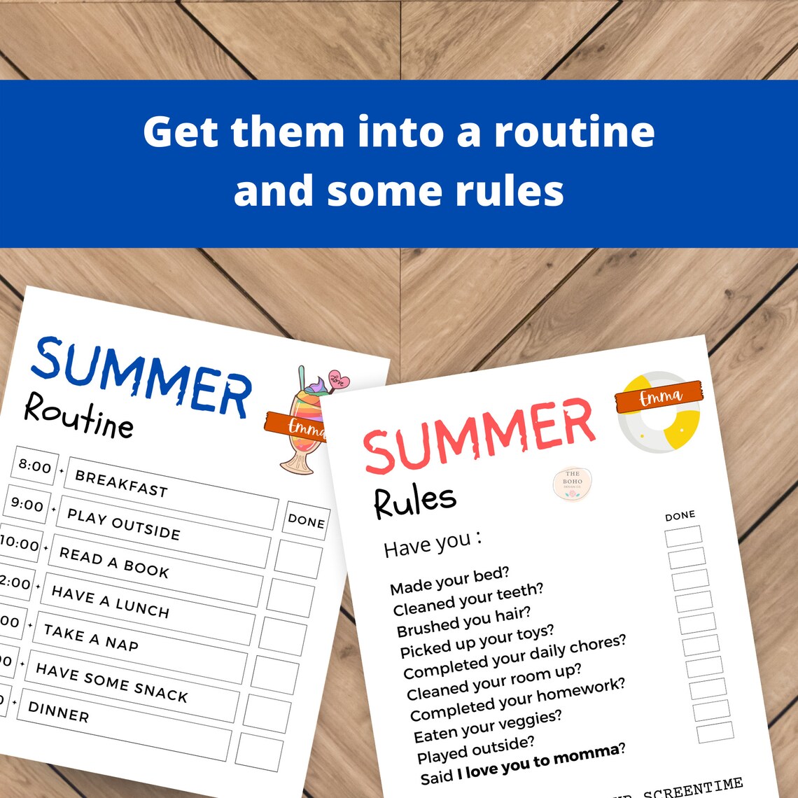 Printable SUMMER Planner Bundle for Kids Summer Calendar Etsy