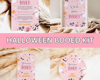 EDITABLE You've Been Booed Printable Halloween Activity Kit We've been Booed Trick Or Treat Kit Halloween Neighborhood Tradition Instant DIY
