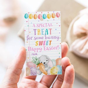 EDITABLE Treat For Someone Sweet Easter Gift Tag, Easter Basket Gift Tag, Easter Treat Tag, School Favor Tag Treat Bags Classroom Favors DIY