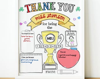 Teacher Appreciation Week, Printable Teacher Appreciation Gift, Thank You Coloring Pages School Kids Teacher Gifts, Instant Digital Download
