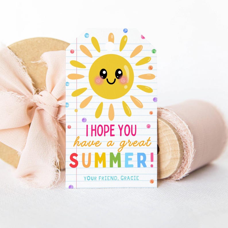 EDITABLE Last Day of School Tag, End of Year Friends Gift Tags, Great ...