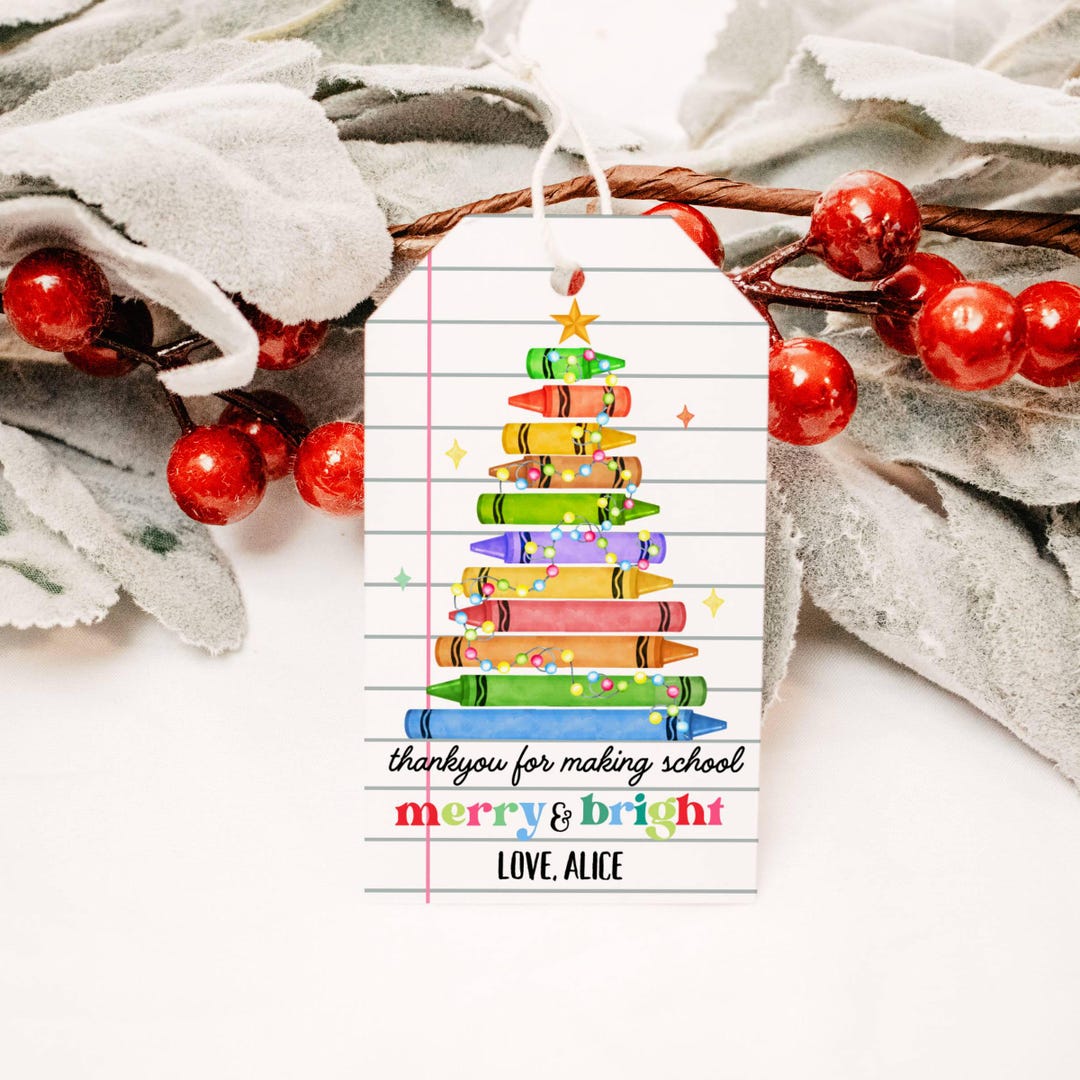 EDITABLE Thank You for Making School Merry & Bright Tag, Christmas ...