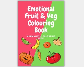 Emotional Fruit & Veg Colouring Book - Etsy
