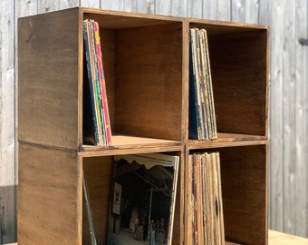 Vinyl Record Stackable Storage Cubes