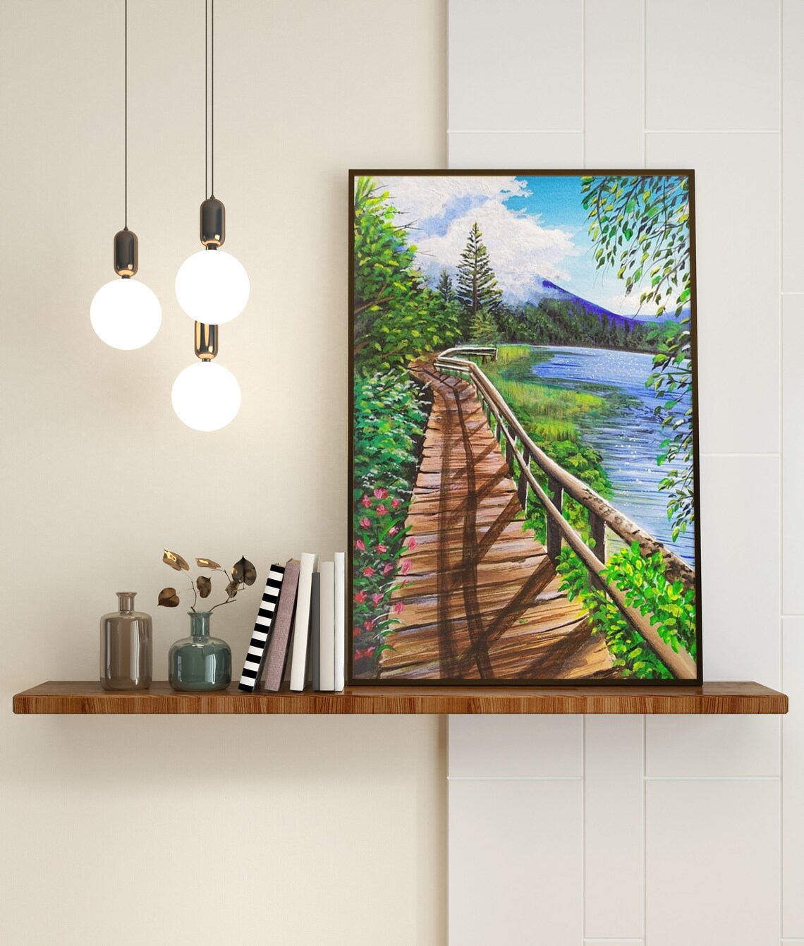 Nature Wall Art Nature Painting on Canvas Scenery Canvas Etsy