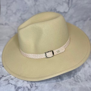 Cappello Fedora personalizzato con monogramma e iniziali Cappello Fedora da donna personalizzato immagine 5