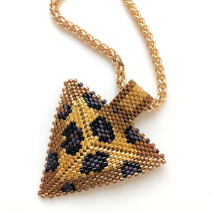 Collier de perles Miyuki à imprimé léopard - Bijoux faits main avec chaîne en acier inoxydable - Réglable, livraison gratuite