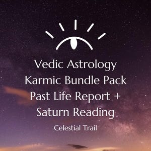 Paquete de astrología védica kármica: informe de vidas pasadas + lectura del retorno de Saturno