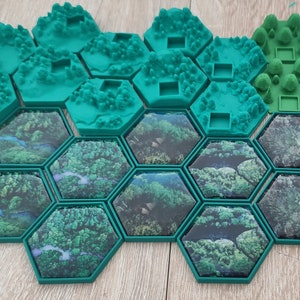 Hexes (forests) for Terraforming Mars - custom board games tabletop games accessories sci-fi economic building environmental space gift idea