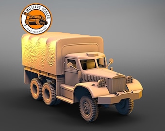 Diamond T 968 - American WW2 Heavy Cargo Truck 3D Printed Scale Model Hobby Kit for Collectors Military Dioramas 1/35 1/48 1/72 1/87