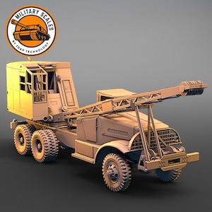 White 666 quickway crane - american military scales ww2 vehicle heavy engineering truck modeling hobby 1/30 1/35 1/48 1/56 1/72 1/76 1/87