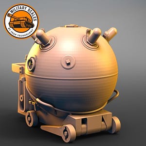 Contact sea mine #1 - military scales mines underwater coastal defense ww2 modeling accessories hobby 1/30 1/35 1/48 1/56 1/72 1/76 1/87