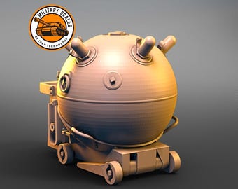 Contact sea mine #1 - military scales mines underwater coastal defense ww2 modeling accessories hobby 1/30 1/35 1/48 1/56 1/72 1/76 1/87