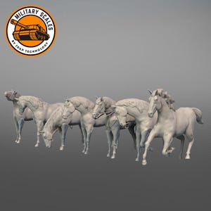 Horses #1 - war military scales animals figurines diorama modeling hobby 1/30 1/35 1/48 1/56 1/72 1/76 1/87