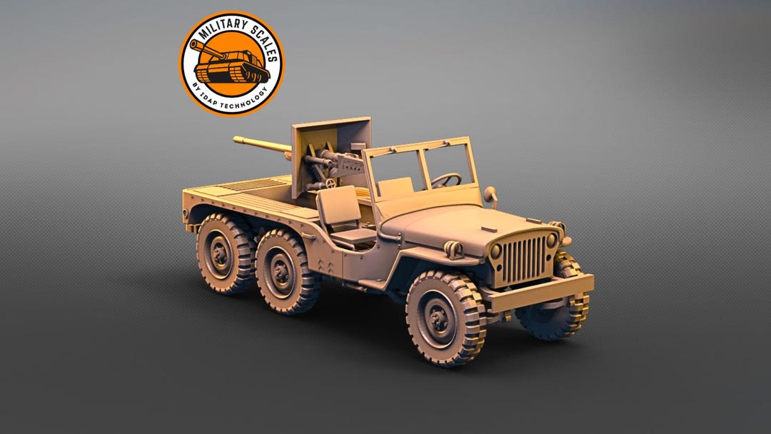 Jeep Willys 6x6 - American Military Scales Ww2 Vehicle Off-road ...