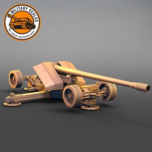 Duitse PaK 44 - Duitse militaire schaalmodelkanon WO2 leger replica's kanon oorlogsartillerie modelbouw hobby 1/30 1/35 1/48 1/56 1/72 1/76 1/87