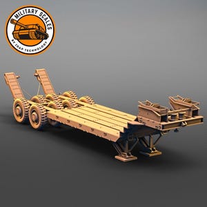 Semitrailer M-15 - american military scales post-ww2 transport heavy trailer modeling hobby 1/30 1/35 1/48 1/56 1/72 1/76 1/87