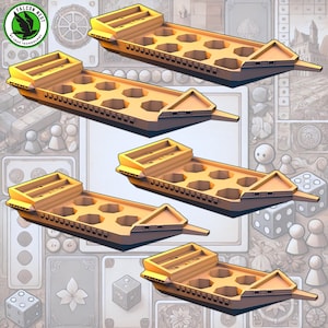 Frachtschiffe für Puerto Rico - Brettspiel-Upgrade-Schiffe, detaillierte Miniaturen, Handelsboote, Spielmarken, Ersatzkomponenten, Deluxe-Edition