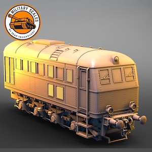 Wehrmacht D 311 - German WW2 Military Locomotive 3D Printed Scale Model Hobby Kit for Dioramas Collectors 1/35 1/48 1/72 1/87