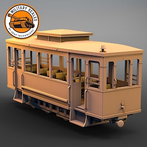 ベルギーの路面電車第二次世界大戦 - 歴史的な公共交通機関の車両 3D プリントスケールモデルホビーキット ジオラマコレクター用 1/35 1/48 1/72 1/87