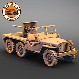 Jeep Willys 6x6 - american military scales ww2 vehicle off-road transport truck modeling hobby 1/30 1/35 1/48 1/56 1/72 1/76 1/87