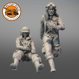 1:35 Japanese WWII pilots #2 - resin casting zero fighter pilots Pacific theater aviation historical war models 1/35