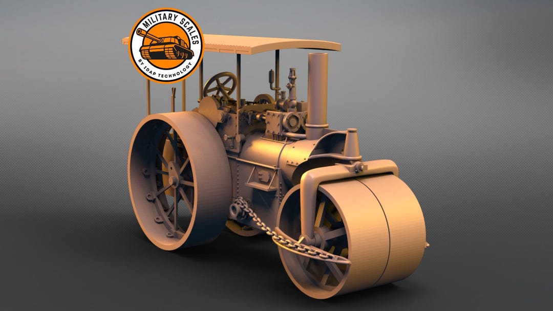 Steamroller Scale Model Buffalo Springfield Steam Roller - Vintage Construction Vehicle Resin ...