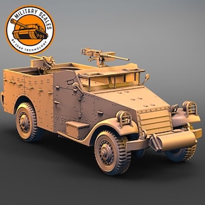M3A1 Scout Car - american military scales reconnaissance vehicle transport logistics car modeling hobby 1/30 1/35 1/48 1/56 1/72 1/76 1/87
