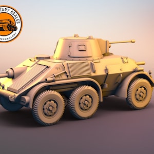 Pantserwagen M.39 dutch military scales ww2 vehicle armored recon car off-road truck modeling hobby 1/30 1/35 1/48 1/56 1/72 1/76 1/87 image 4