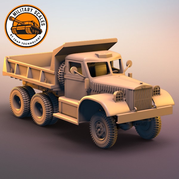 Diamond T 972 - american military scales ww2 vehicle large dump truck modeling hobby 1/30 1/35 1/48 1/56 1/72 1/76 1/87