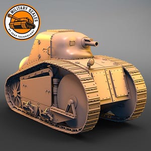 Peugeot Char 1918 37mm tank - french military scales ww1 tracked vehicle light cannon tank modeling hobby 1/30 1/35 1/48 1/56 1/72 1/76 1/87