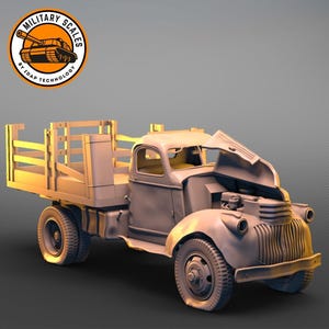 Chevrolet 3809 Destroyed - american military scales ww2 vehicle civilian general purpose truck modeling 1/30 1/35 1/48 1/56 1/72 1/76 1/87