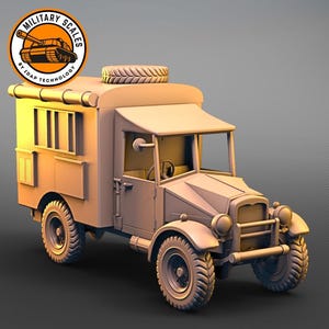 Morris CS8 Body MKIII- british military scales ww2 vehicle light transport truck modeling hobby 1/30 1/35 1/48 1/56 1/72 1/76 1/87