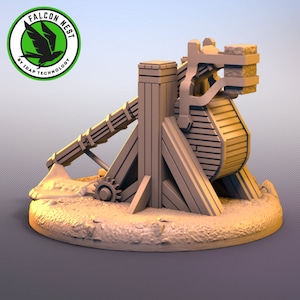 Trebuchet for War of The Ring (3D Print) - custom board games tabletop games accessories wargame fighting fantasy adventure gift idea