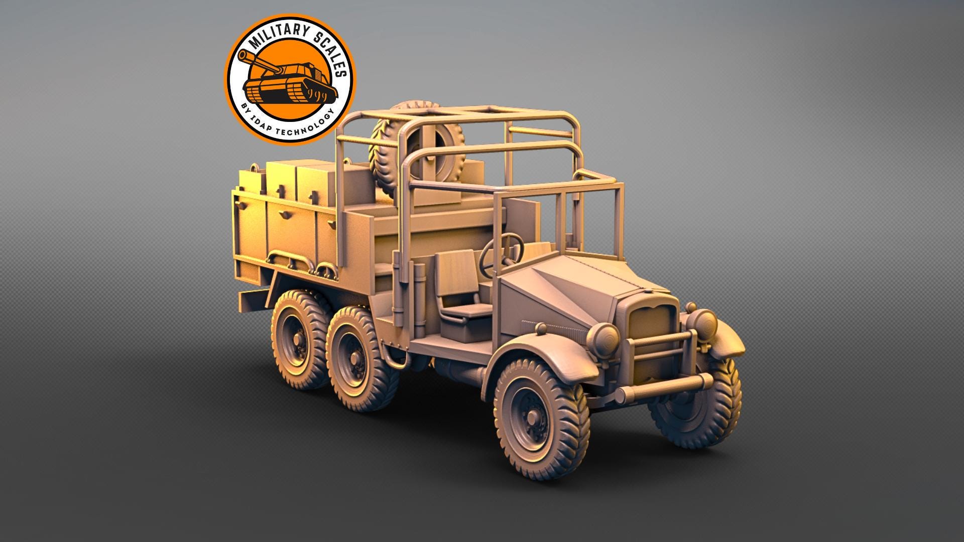 モリス コマーシャル CDSW 30 cwt 6x4 - イギリス軍スケール WW2 車両