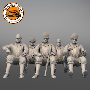 1:35 Soldiers of the 4th Infantry Division United States World War 2 Set 3 - resin casting miniatures modeling static display figures 1/35
