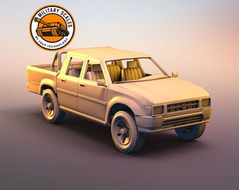 Toyota Hilux pickup - japanese military scales civilian vehicle off-road transport truck modeling hobby 1/30 1/35 1/48 1/56 1/72 1/76 1/87