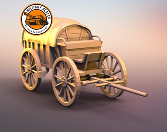 German field wagon - german military scales horses carriage wooden village war modeling hobby 1/30 1/35 1/48 1/56 1/72 1/76 1/87