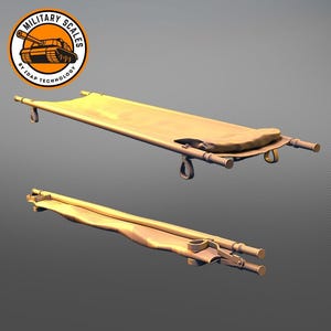 Stretcher - war military scales ww1 ww2 apparatus litter pram medical care accessories diorama modeling hobby 1/30 1/35 1/48 1/56 1/72